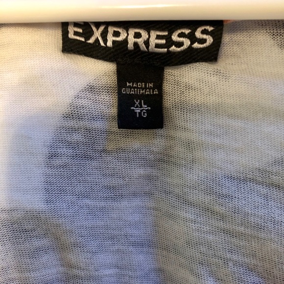 Express XL 3/4 Sleeve Heart Whiskey Baseball Tee - Picture 4 of 4